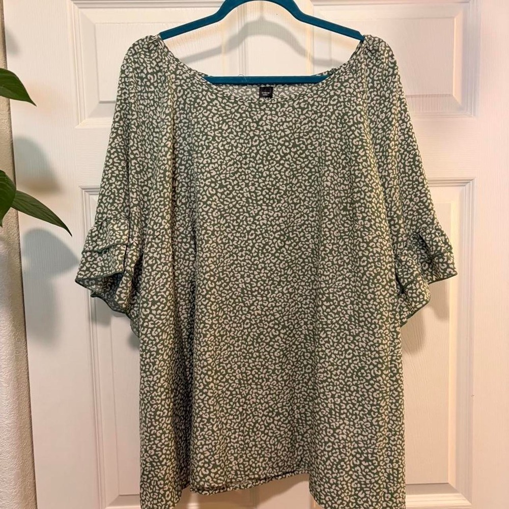 Plus Size Shein Leopard Print Blouse - Picture 1 of 5